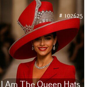 Luxury First Lady Crown Hat – I Am The Queen 102625 Designer Collection